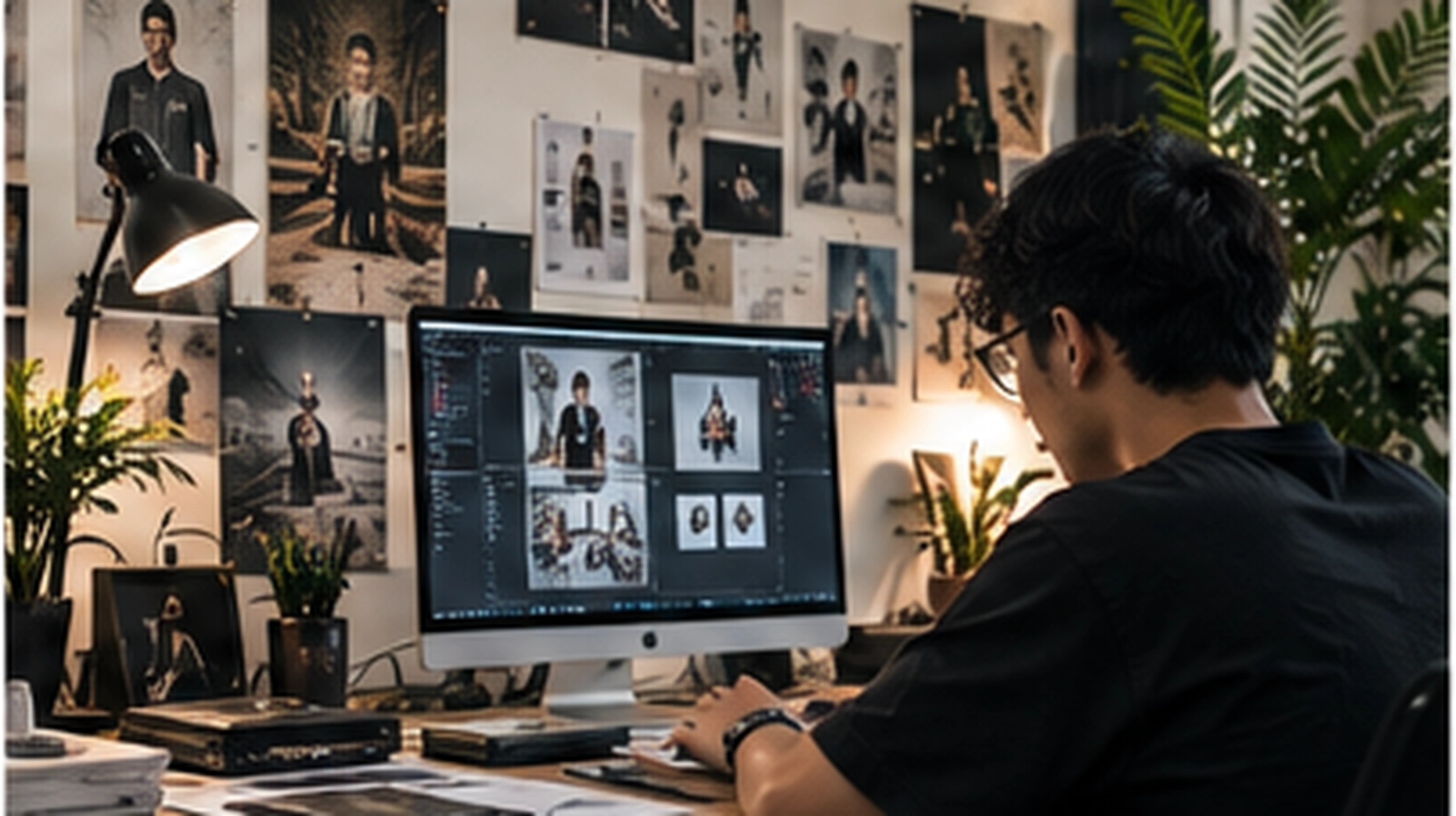 Tim kreatif mengembangkan konsep visual
