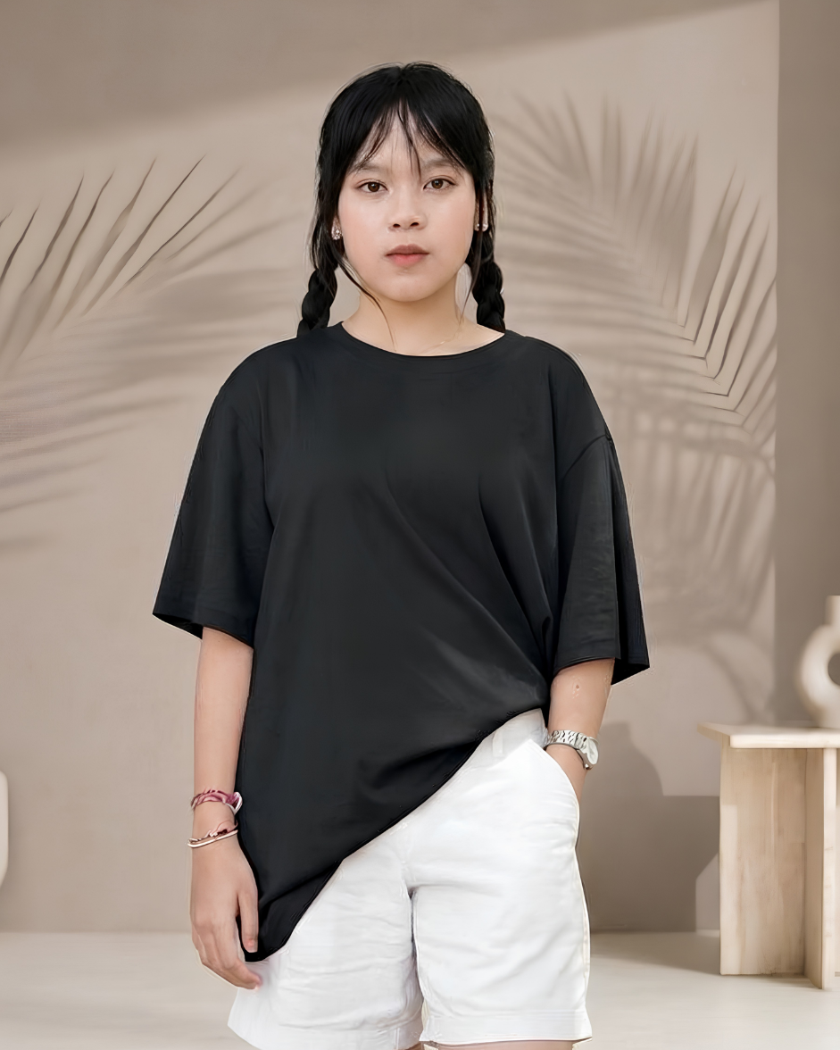 NEUTRAL black oversized T-shirt