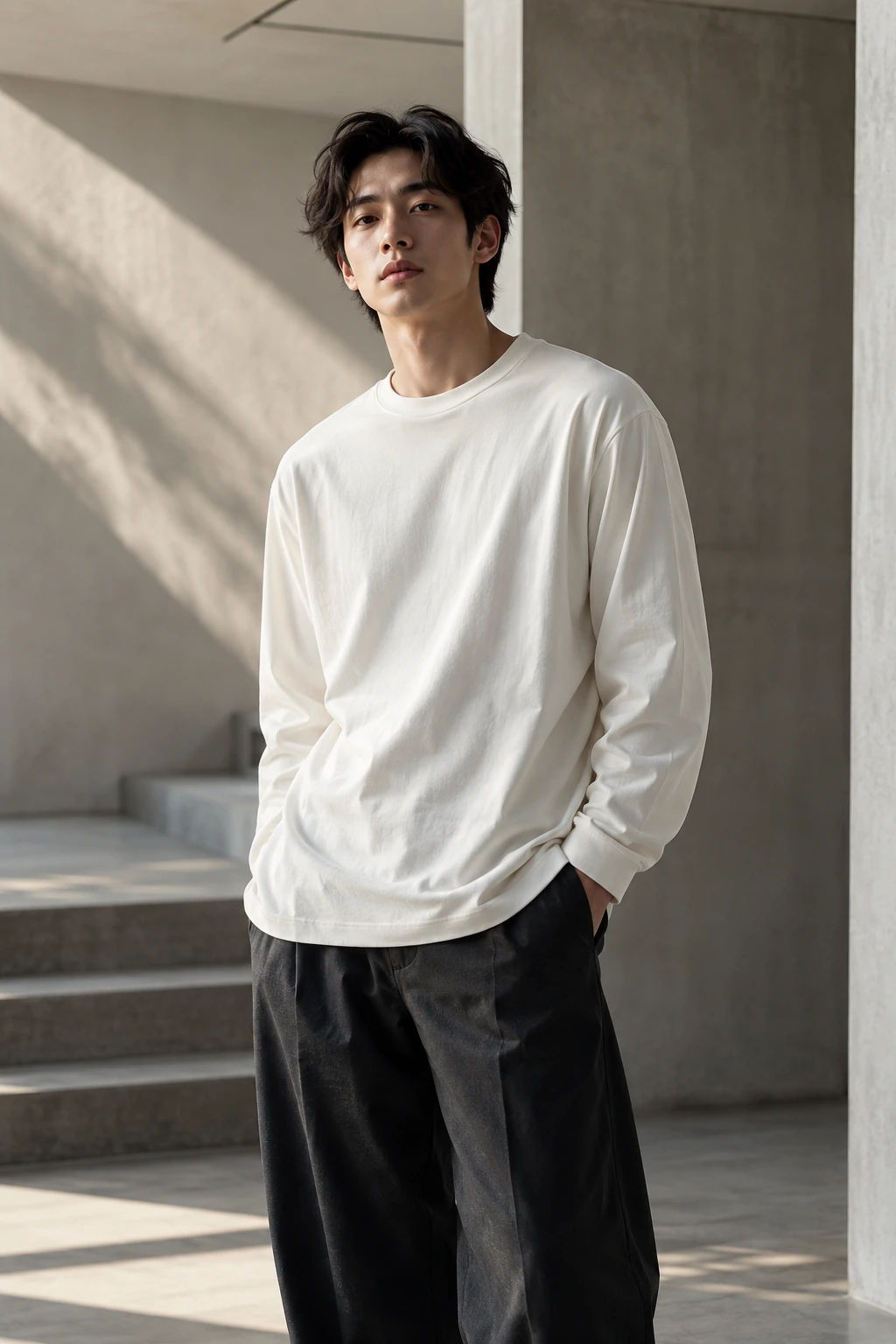 NEUTRAL green long sleeve shirt