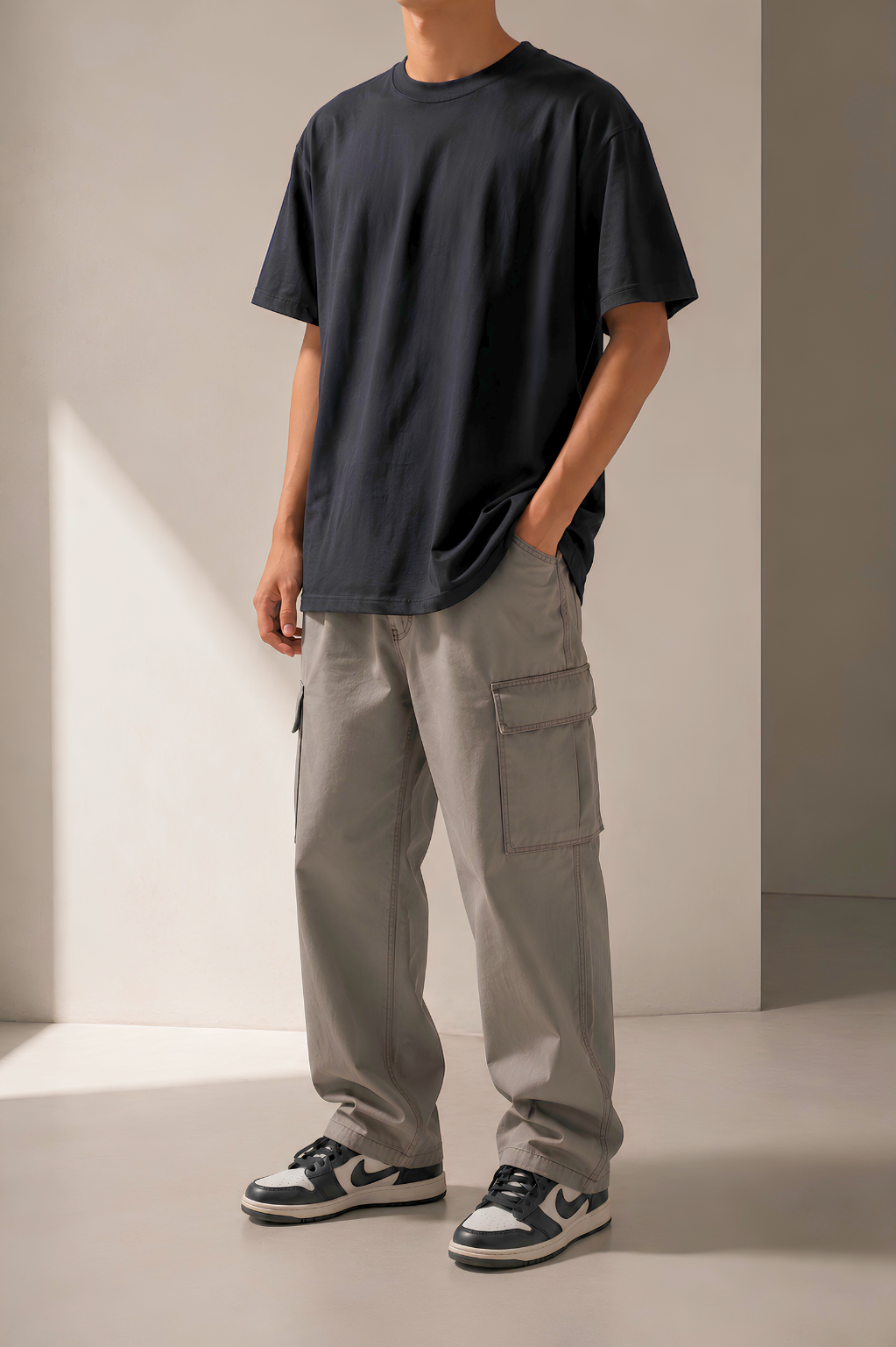 NEUTRAL black menswear silhouette