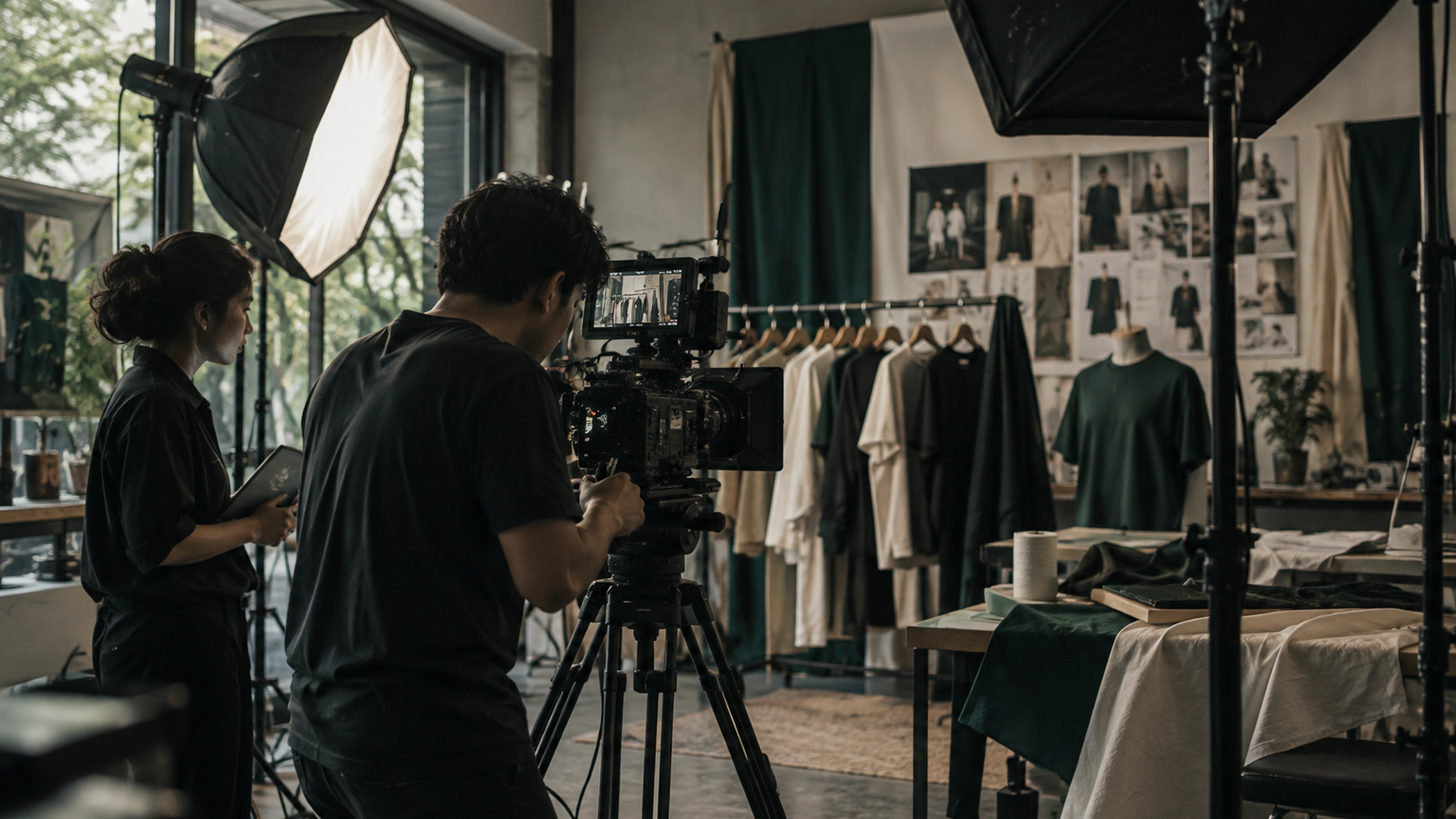 Crew menjalankan produksi visual